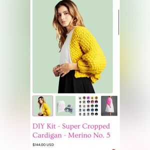 Loopy Mango Do It Yourself Super Cropped Cardigan New